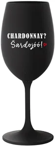 Černá sklenice na víno Chardonnay 350 ml