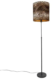 Černá stojací lampa s elegantním stínítkem 40 cm – Parte