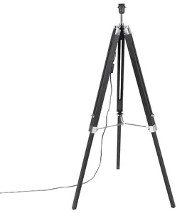 Černá stojací lampa Tripod bez stínidla