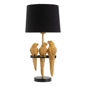 Černá stolní lampa Mauro Ferretti Parrots