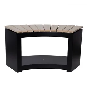 Černá zahradní lavice Curved Esschert Design