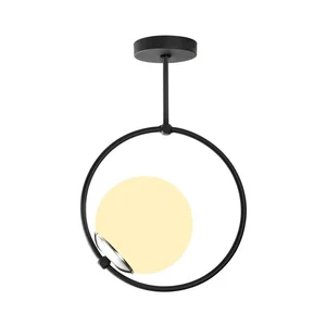 Černé kovové závěsné svítidlo Opviq Lights Erasto