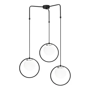 Černé kovové závěsné svítidlo Opviq lights Nazarios