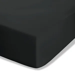 Černé napínací prostěradlo 150×200 cm – perkal Easy Iron, Catherine Lansfield