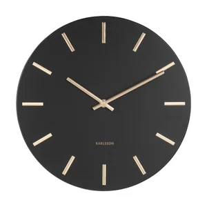Černé nástěnné hodiny Karlsson Charm 30 cm