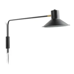 Černé nástěnné svítidlo Aria 20 cm Kave Home