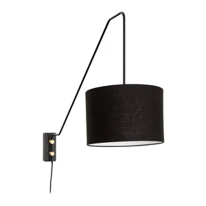 Černé nástěnné svítidlo Jex 25 cm