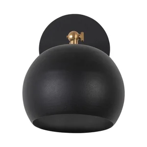 Černé nástěnné svítidlo Sivani, 15 cm