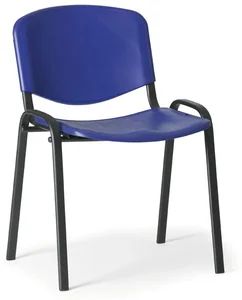 Černé nohy, modrá plastová židle ISO