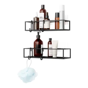 Černé ocelové poličky Cubiko – 2 ks (Umbra)