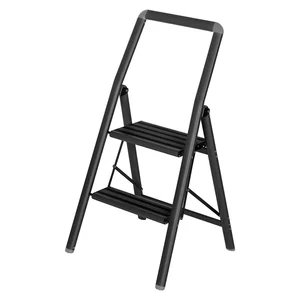 Černé skládací schůdky Wenko Compact 91,5 cm