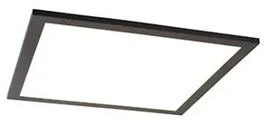 Černé stropní LED svítidlo Liv 40 cm s dálkovým ovládáním
