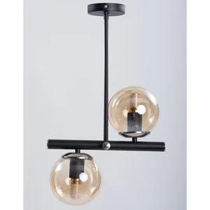 Černé stropní svítidlo Libra 15 cm