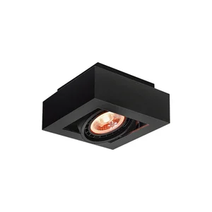 Černé stropní svítidlo Loid 18,5×18,5 cm s kovovým stínidlem – GTV