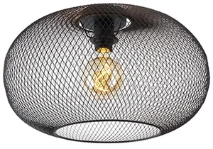 Černé stropní svítidlo Mesh Ball 45 cm