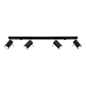 Černé stropní svítidlo Nice Lamps Etna 4L