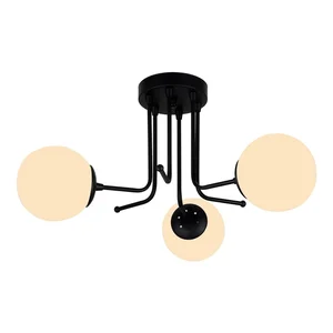 Černé stropní svítidlo Squid Lighting Star 34 cm