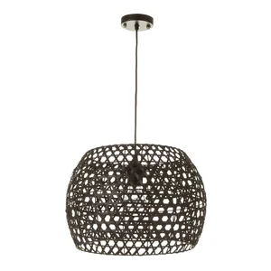 Černé stropní svítidlo z bambusu, Ø35 cm – Casa Selección