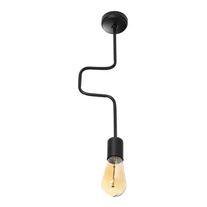 Černé závěsné kovové svítidlo Opviq Lights Joshua