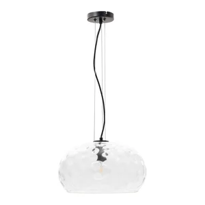 Černé závěsné svítidlo Balma s skleněným stínidlem 40 cm