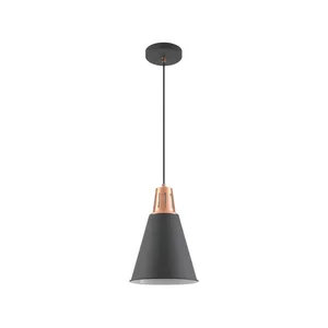 Černé závěsné svítidlo Gianni s kovovým stínidlem 22 cm