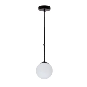 Černé závěsné svítidlo Pompei s skleněným stínidlem 15 cm