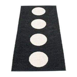 Černo-bílý venkovní a vnitřní běhoun Vera Black 70x150 cm