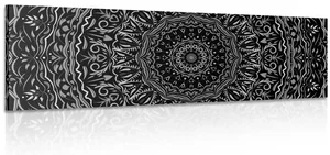 Černobílá mandala ve vintage stylu