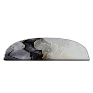 Černobílé nášlapy na schody Golden Marble, sada 16 ks, 20×65 cm – Vitaus