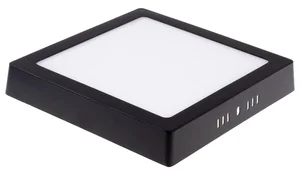 Černý čtvercový LED panel 12W s přisazeným designem