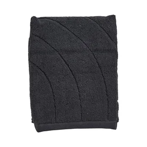 Černý froté ručník 50×70 cm Time Zone