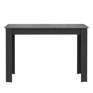 Černý jídelní stůl Nice 110x70 cm s betonovou deskou