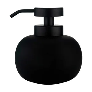 Černý keramický dávkovač mýdla Lotus 200 ml