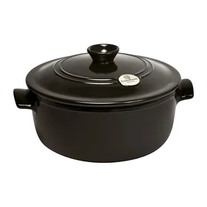 Černý keramický hrnec Emile Henry 27 cm