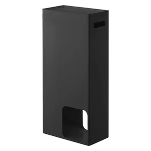 Černý kovový držák na toaletní papír Yamazaki Tower