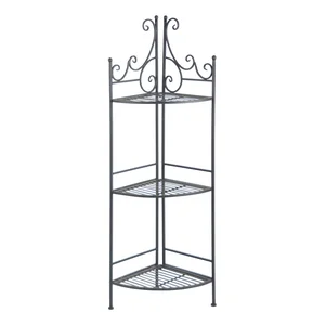 Černý kovový rohový skládací stojan na květiny – Esschert Design