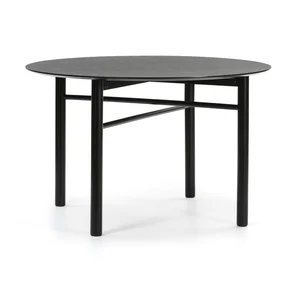 Černý kulatý jídelní stůl Teulat Junco 120 cm