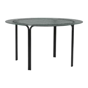 Černý kulatý konferenční stolek Orbit 80 cm