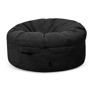 Černý manšestrový sedací vak Roll 105