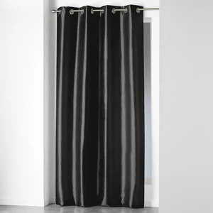 Černý mikrosaténový závěs 140x240 cm Shana