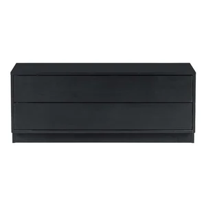 Černý modulární TV stolek Finca z borovicového dřeva 100x40 cm