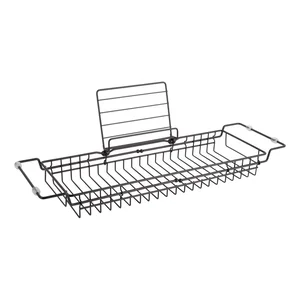 Černý nastavitelný kovový držák na vanu PT LIVING Tub 61–86 cm