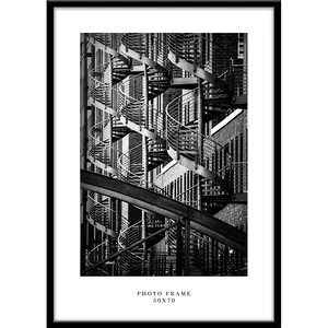 Černý nástěnný rám Styler Floryda 53 × 73 cm