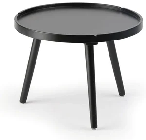 Černý odkládací stolek s MDF deskou 50 cm
