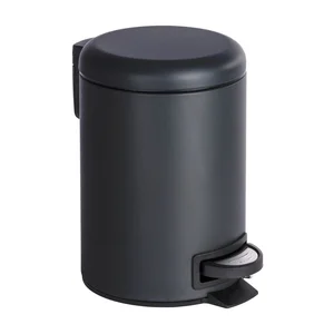 Černý odpadkový koš Wenko Leman 3 l