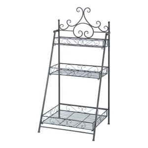 Černý policový díl na květiny Arles – Esschert Design