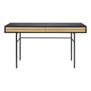 Černý psací stůl Woodman Stripe 130x60 cm