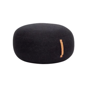 Černý puf Hübsch Gudmund 75 cm