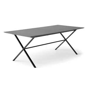 Černý rozkládací jídelní stůl Meza 100x210 cm