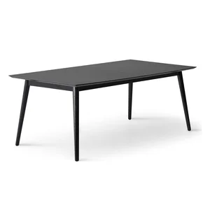 Černý rozkládací jídelní stůl Meza 100x210 cm